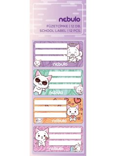 Cicás füzetcímke 12 db-os, Nebulo