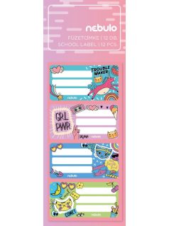 Girl Power füzetcímke 12 db-os, Nebulo