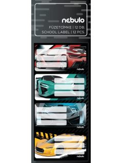 Sportautó füzetcímke 12 db-os, Nebulo