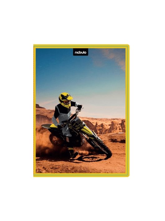 Motocross füzetbox A/4, hullámkarton, gazdaságos kivitel, Nebulo