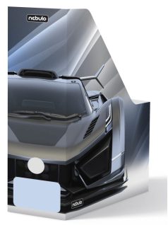 Sportautó irattartó papucs A/4, papír, Nebulo