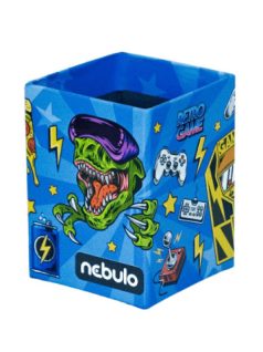 Gamer asztali ceruzatartó, karton 8x8x10cm, Nebulo