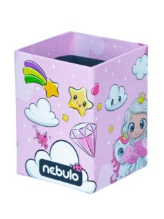   Unikornis és Királylány asztali ceruzatartó, karton 8x8x10cm, Nebulo
