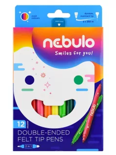 Filctoll készlet, 12 db-os, kétvégű, Nebulo