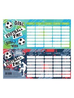 Focis órarend, mini, 77x178mm, kétoldalas, Nebulo