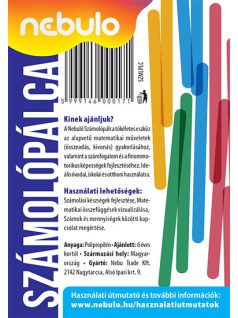Számolópálca, 40 db/csomag, műanyag, Nebulo