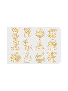   Üvegfesték készlet, 10x10ml 12 db fényvarázs formával, Amos, karácsonyi