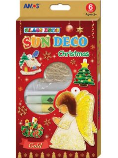   Üvegfesték készlet, 6x10ml 6 db fényvarázs formával, Amos, karácsonyi formák, angyalka