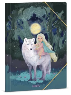 Northern Lights gumis mappa A/4, Ars Una, farkas kislánnyal