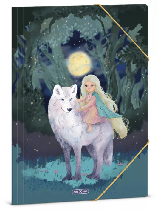 Northern Lights gumis mappa A/4, Ars Una, farkas kislánnyal