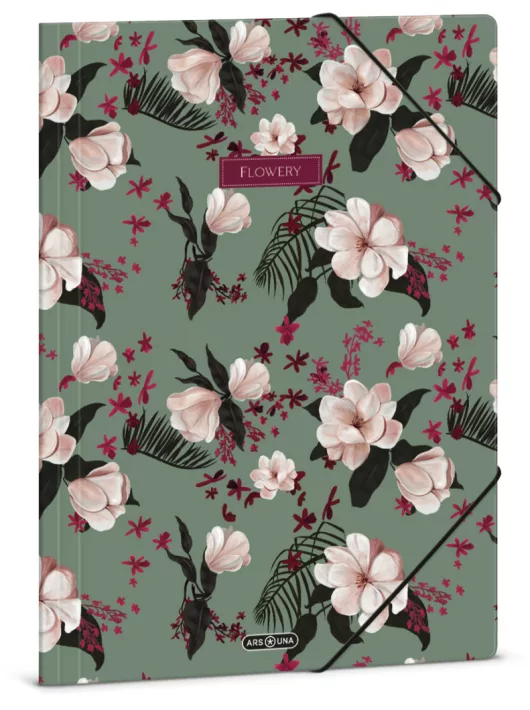 Ars Una gumis mappa A/4, Flowery Green