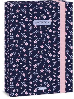 Ars Una füzetbox A/4, Navy Bloom, sötétkék, virágos