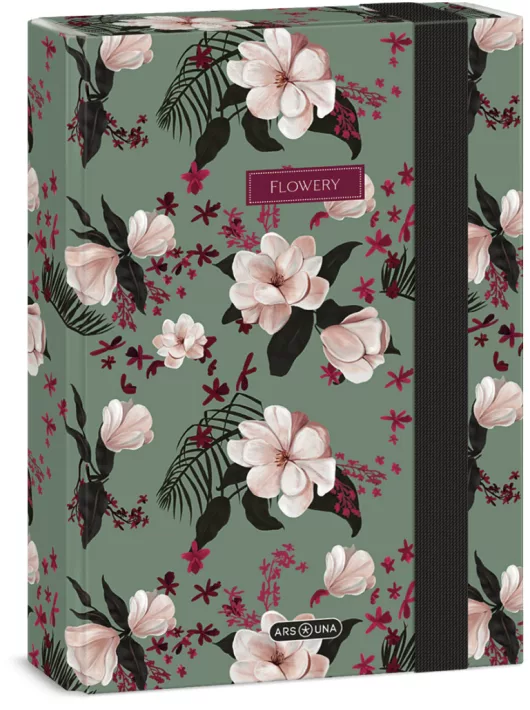 Ars Una füzetbox A/5, Flowery Green