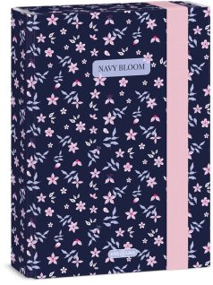 Ars Una füzetbox A/5, Navy Bloom, sötétkék, virágos