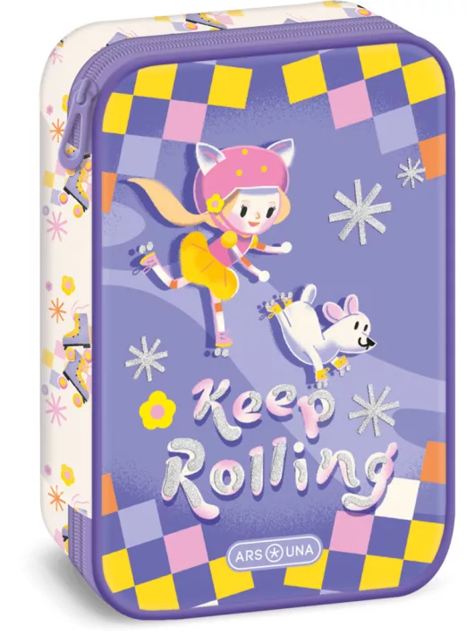 Keep Rolling tolltartó, belső emeletes, üres, Ars Una, görkoris kislány