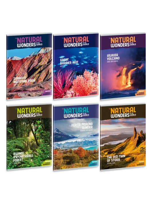 A természet csodái Natural Wonders tűzött füzet A/4, 40 lap vonalas, 1db
