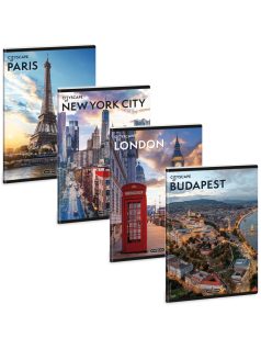   Cityscape tűzött füzet A/5, 40 lap szótár, többféle, Ars Una