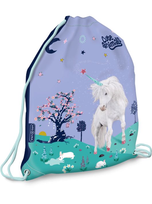 Unikornis tornazsák, sportzsák 42x32cm, Cute Animals, Unicorn