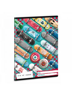   Rollin' Mania, gördeszkás tűzött füzet A/5, 32 lap vonalas 1.osztály (14-32)