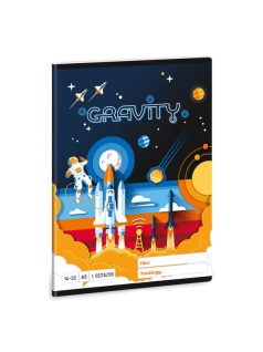   Gravity tűzött füzet A/5, 32 lap vonalas 1.osztály (14-32)