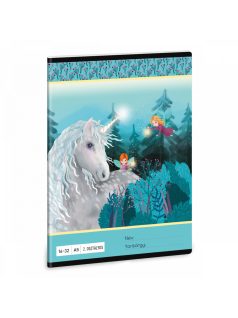   Stardust, unikornis tűzött füzet A/5, 32 lap vonalas 2.osztály (16-32) 