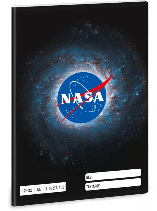 NASA tűzött füzet A/5, 32 lap vonalas 3.osztály (12-32), Ars Una