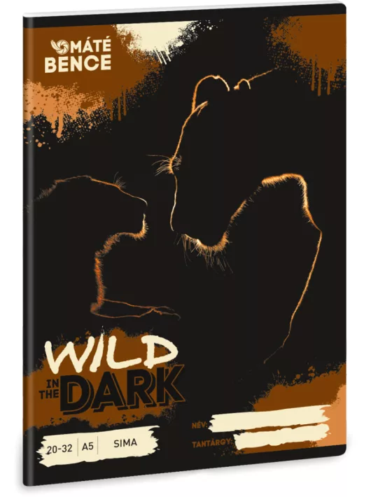 Wild in the Dark tűzött füzet A/5, 32 lap sima, Ars Una, oroszlánok