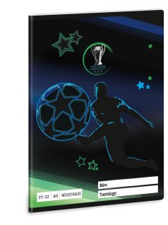 Focis tűzött füzet A/5, 32 lap kockás, Champs