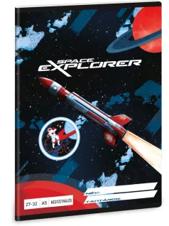 Space Explorer tűzött füzet A/5, 32 lap kockás, Ars Una