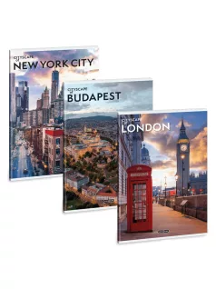   Cityscape tűzött füzet A/4, 40 lap sima, többféle, Ars Una