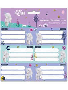 Unikornis füzetcímke 18 db, Cute Animals, Unicorn
