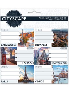 Cityscape füzetcímke 18 db