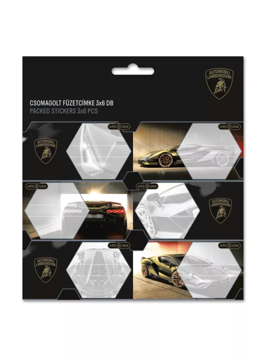 Lamborghini füzetcímke 18 db, Ars Una, arany színű