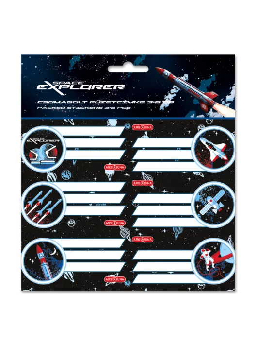 Space Explorer füzetcímke 18 db, Ars Una