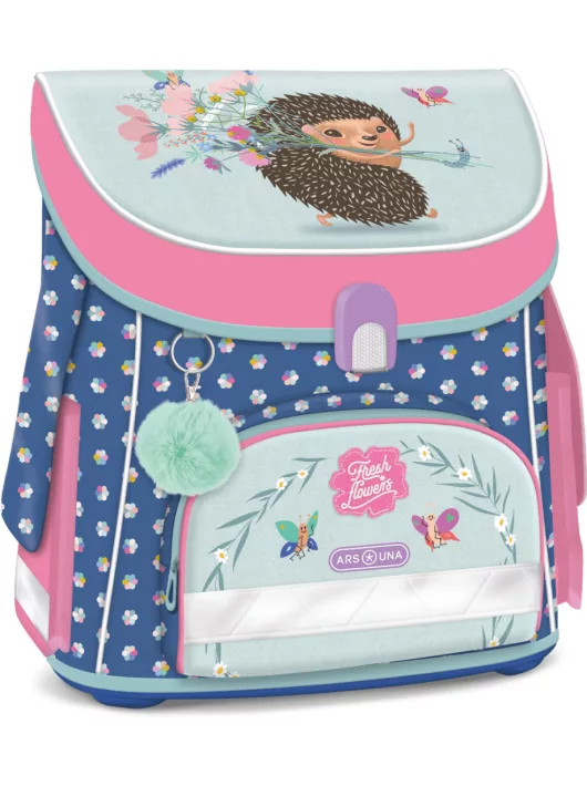 Fresh Flowers kompakt mágneszáras iskolatáska 41x33x25cm, Ars Una, sünis