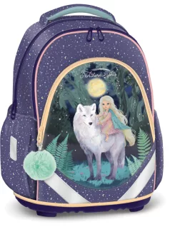   Northern Lights anatómiai iskolatáska, hátizsák, 43x33x22cm, Ars Una, farkas kislánnyal