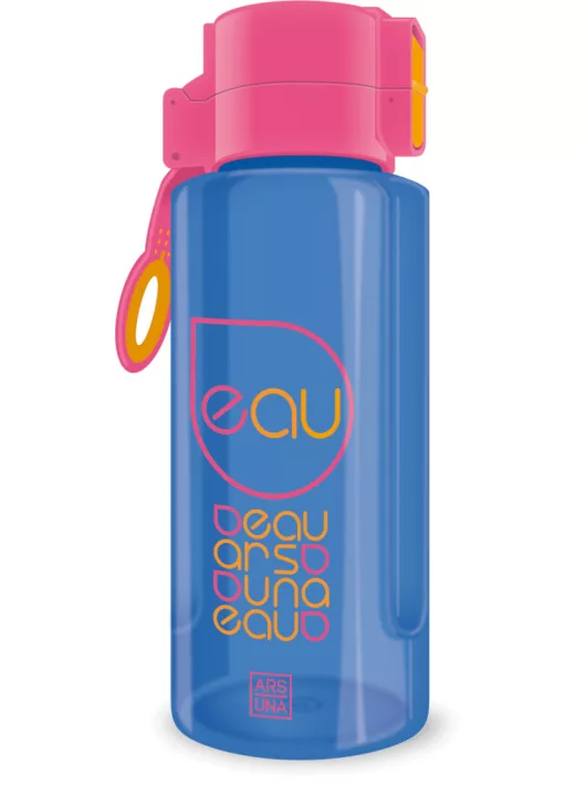 Ars Una kulacs, 650 ml, kék, rózsaszín kupakkal