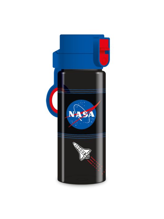 NASA kulacs, 475 ml, fekete, űrsiklóval, BPA free
