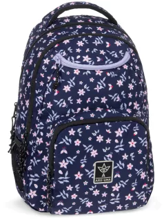   Ars Una hátizsák, iskolatáska, 45x34x26cm, 26l, AU-6, Navy Bloom, sötétkék, virágos