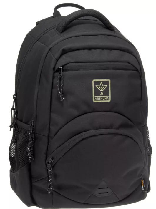 Ars Una ergonómikus hátizsák, iskolatáska, 45x33x23cm, 27l, Cordura-Black