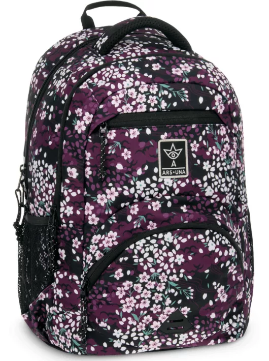 Ars Una ergonómikus hátizsák, iskolatáska, 45x33x23cm, 27l, Sakura