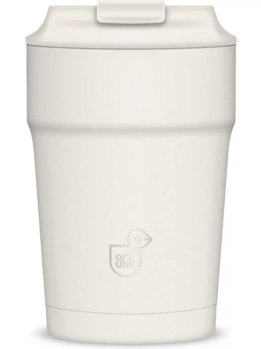 Thermo bögre, duplafalú, 350ml, Ars Una, Coconut milk, fehér
