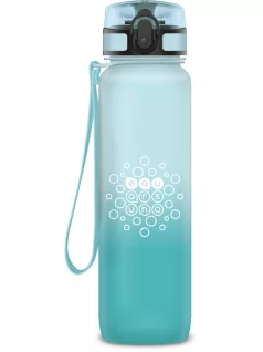   Ars Una kulacs, motivációs kulacs, 1000 ml, matt, Ice, kék-világoskék