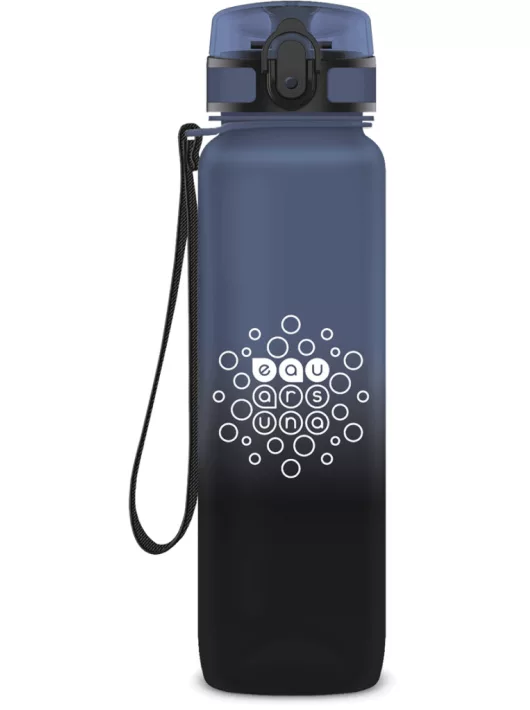 Ars Una kulacs, motivációs kulacs, 1000 ml, matt, Stormy Night, fekete-szürke