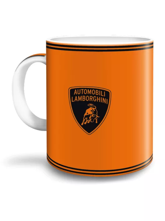 Lamborghini bögre, 300 ml, porcelán, narancssárga