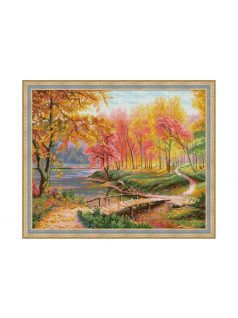 Gyémántfestés szett, ősz a parkban, 50x40cm
