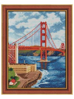 Gyémántfestés szett, Golden Gate híd, 30x40cm