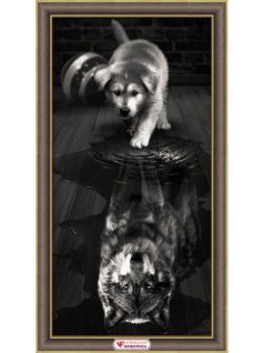 Gyémántfestés szett, kutya vagy farkas, 30x60cm