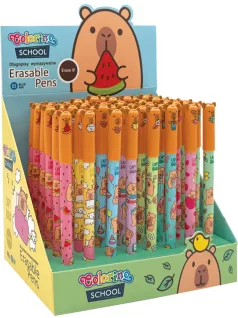   Radírozható golyóstoll, állatos, kapibara, kupakos, Colorino School, többféle