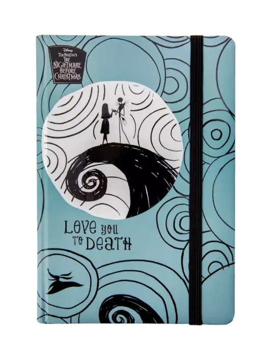 Tim Burton jegyzetfüzet, notesz A/5, keményfedeles, 80 lapos, 80g, vonalas, szürkéskék, Colorino School